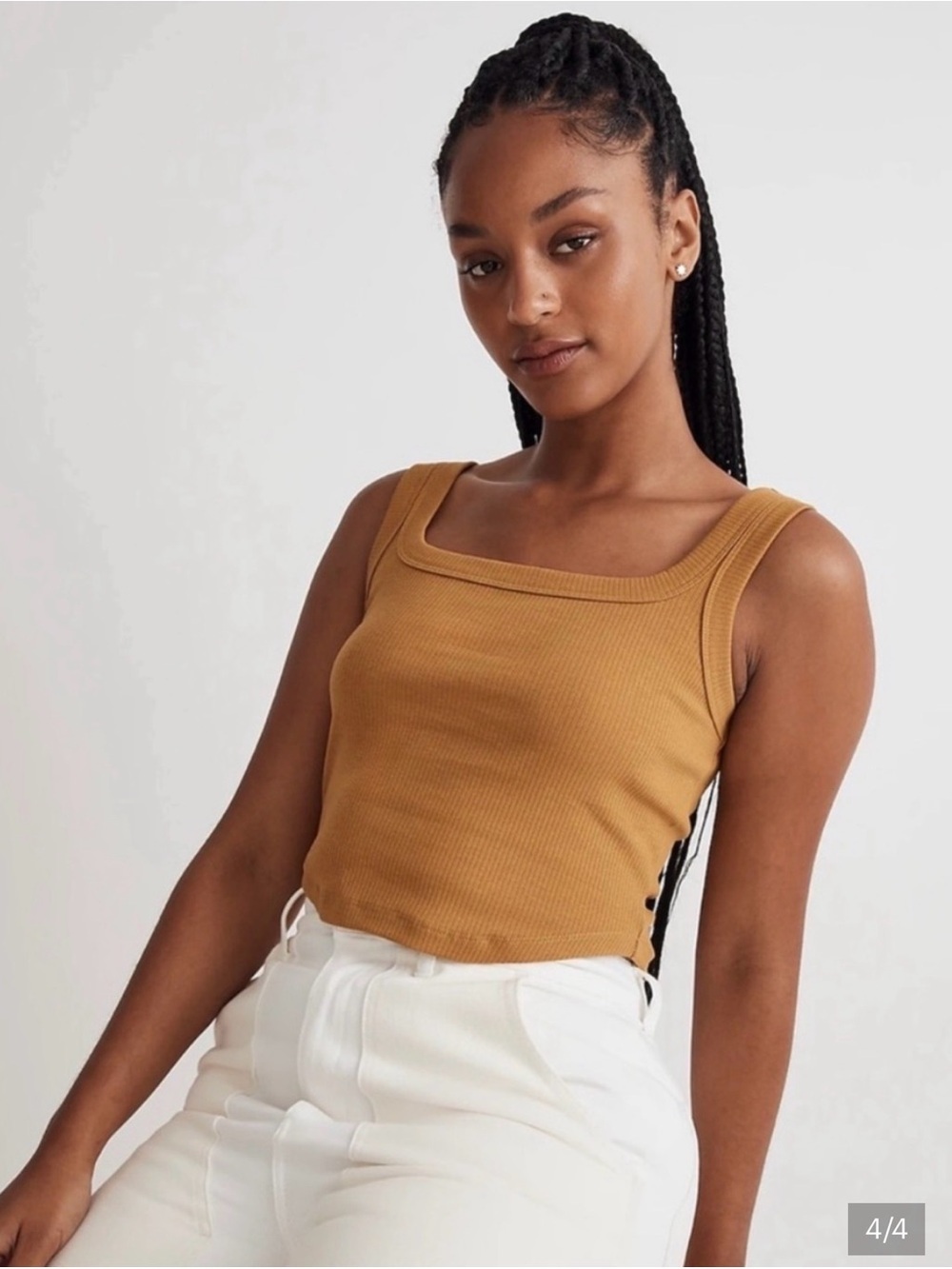 Madewell Tailored Crop Tank in Sleekhold Size XXS NWT - Picture 4 of 11